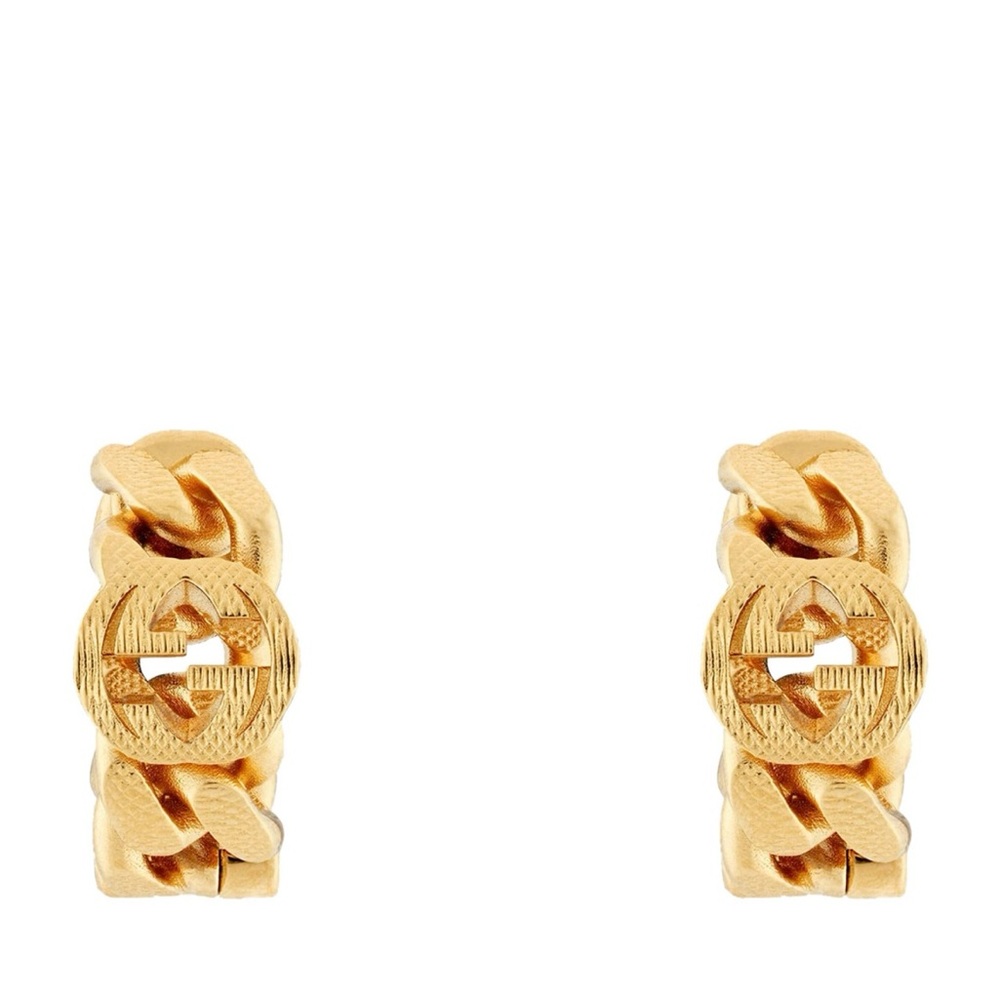 Gucci Hoop Earrings With Box & Dust Bag